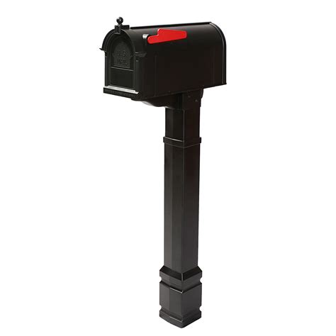 Postal Pro Bristol Black Mailbox Post 